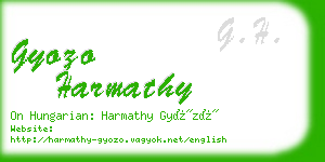 gyozo harmathy business card